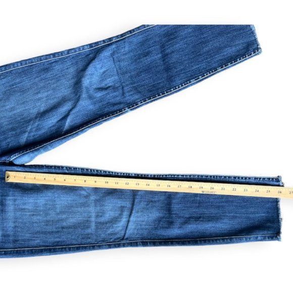 7 For All Mankind the Slim Cigarette Raw Hem Blue Women’s Jeans. Size 29 - Picture 8 of 9